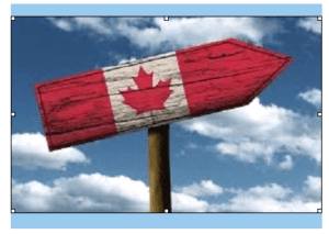 A Simple Guide to Moving to Canada from Nigeria flay with wooden arrow